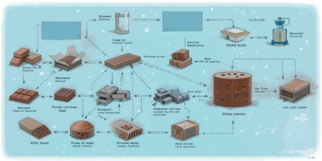 IELTS Process Diagram - Chocolate Production